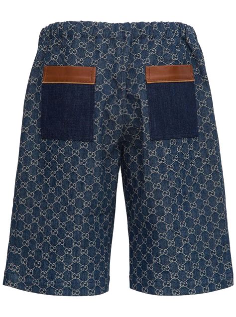 gucci jean shorts men's|net a porter Gucci shorts.